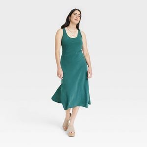 Women's Midi Slip Dress - Universal Thread Green XS